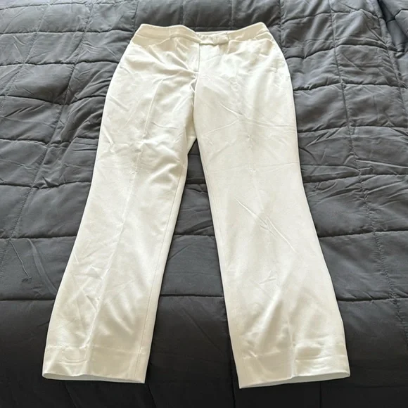 Jones New York Signature lined white pants-8 - Picture 1 of 6
